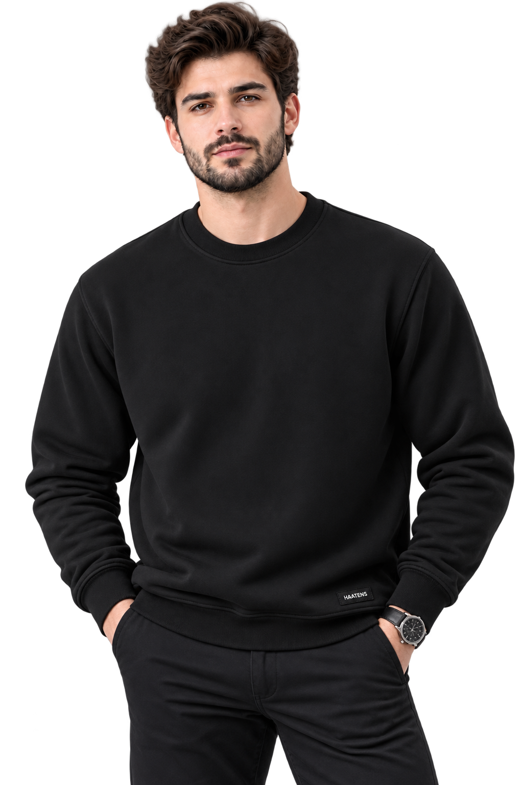 Premium Men’s Sweatshirt -  Black