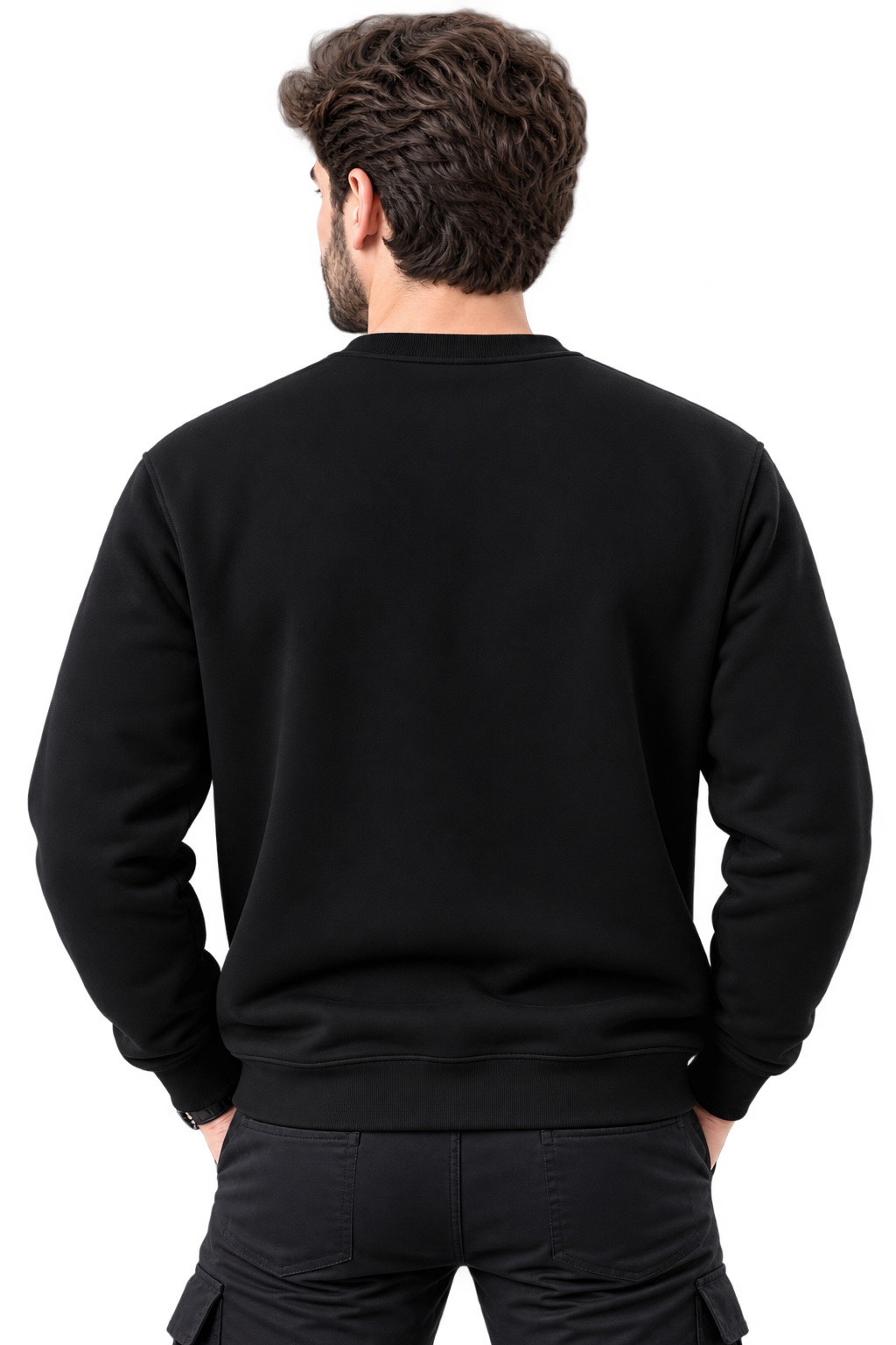 Premium Men’s Sweatshirt -  Black