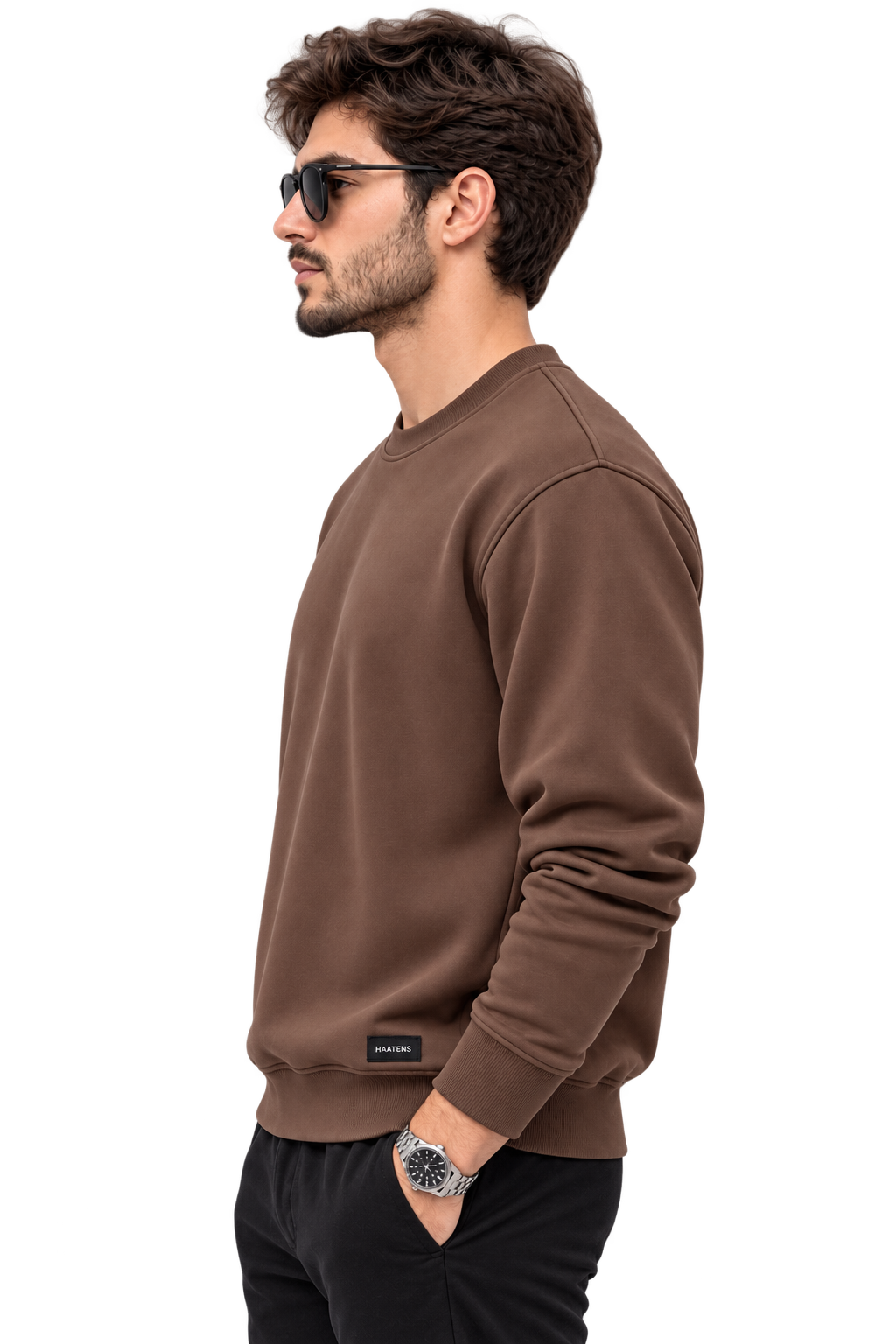 Premium Men’s Sweatshirt - Mocha Brown