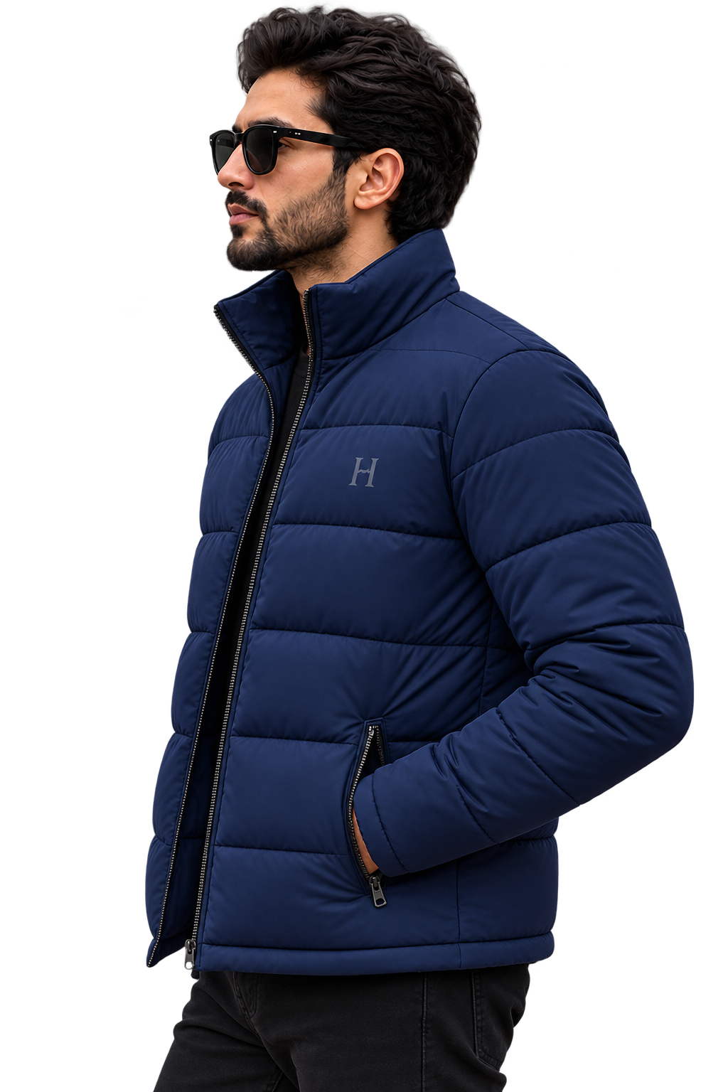Essential Puffer Jacket - Navy