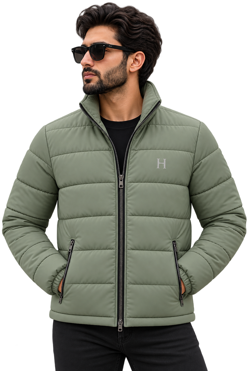 Essential Puffer Jacket -Sage Green
