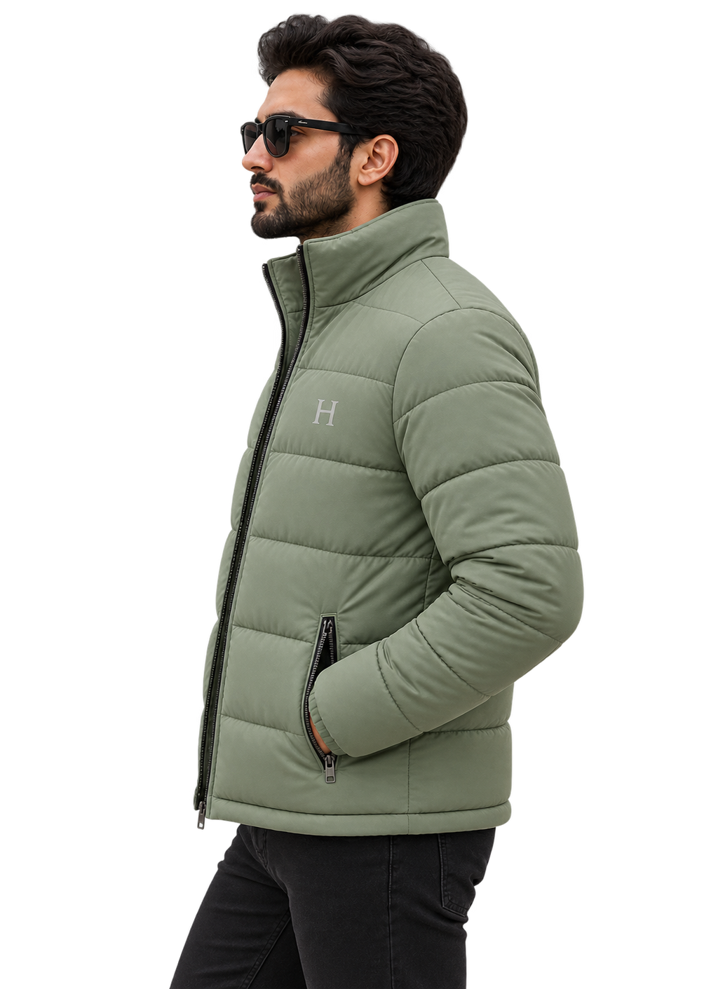 Essential Puffer Jacket -Sage Green