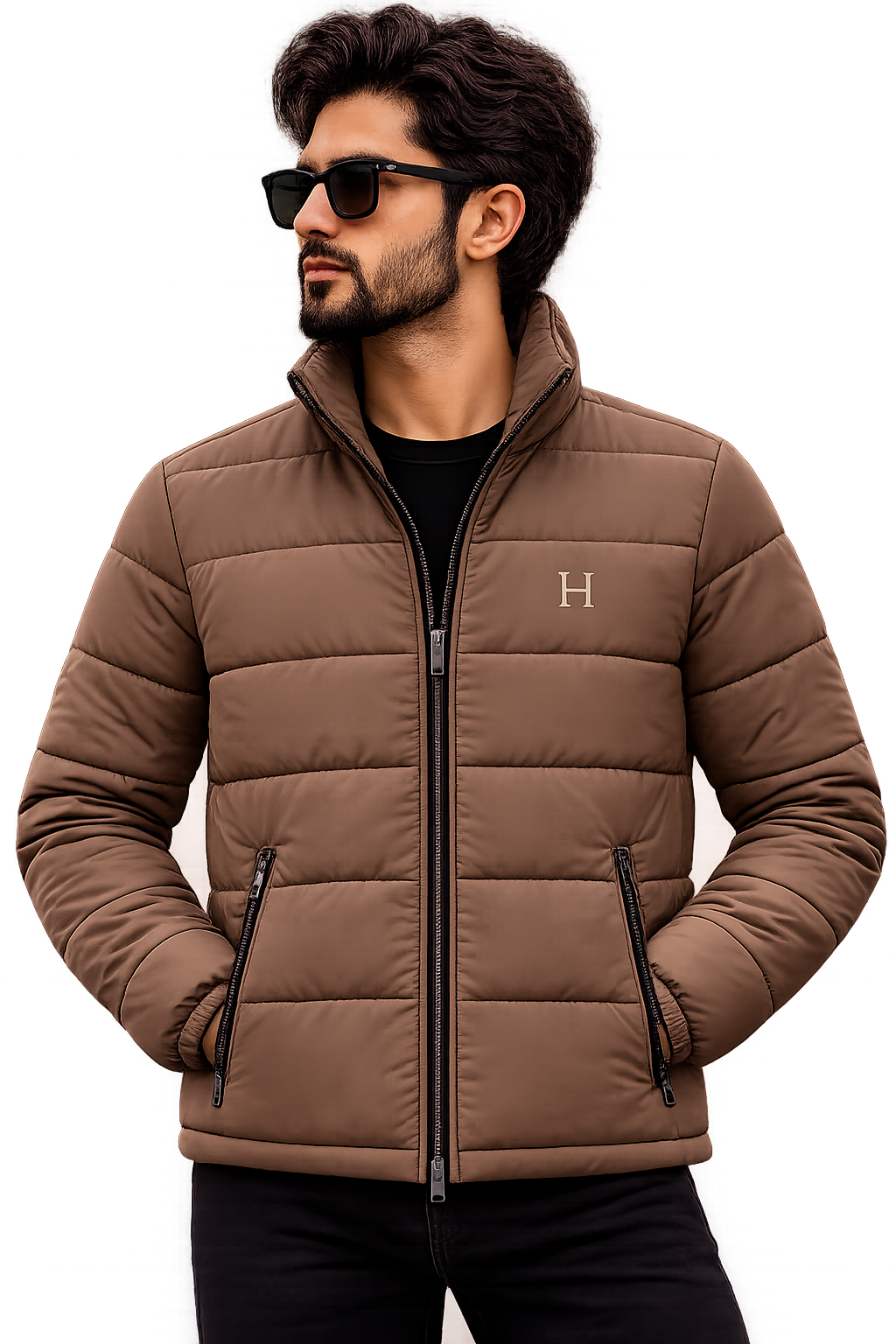 Essential Puffer Jacket - Mocha Brown