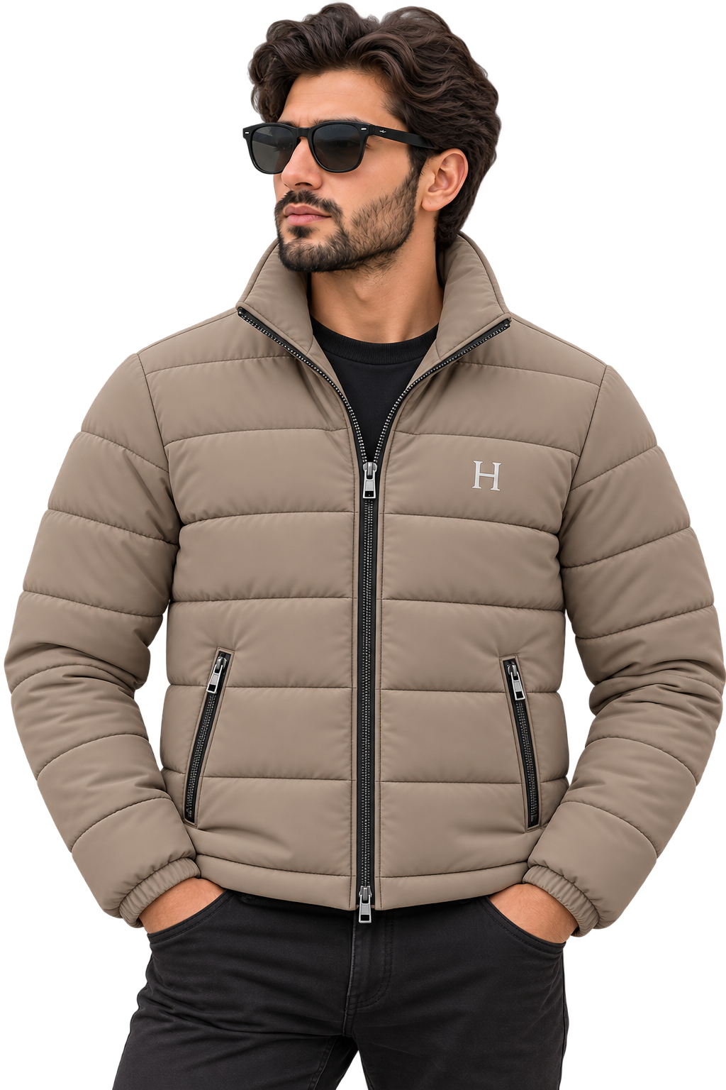 Essential Puffer Jacket - Taupe