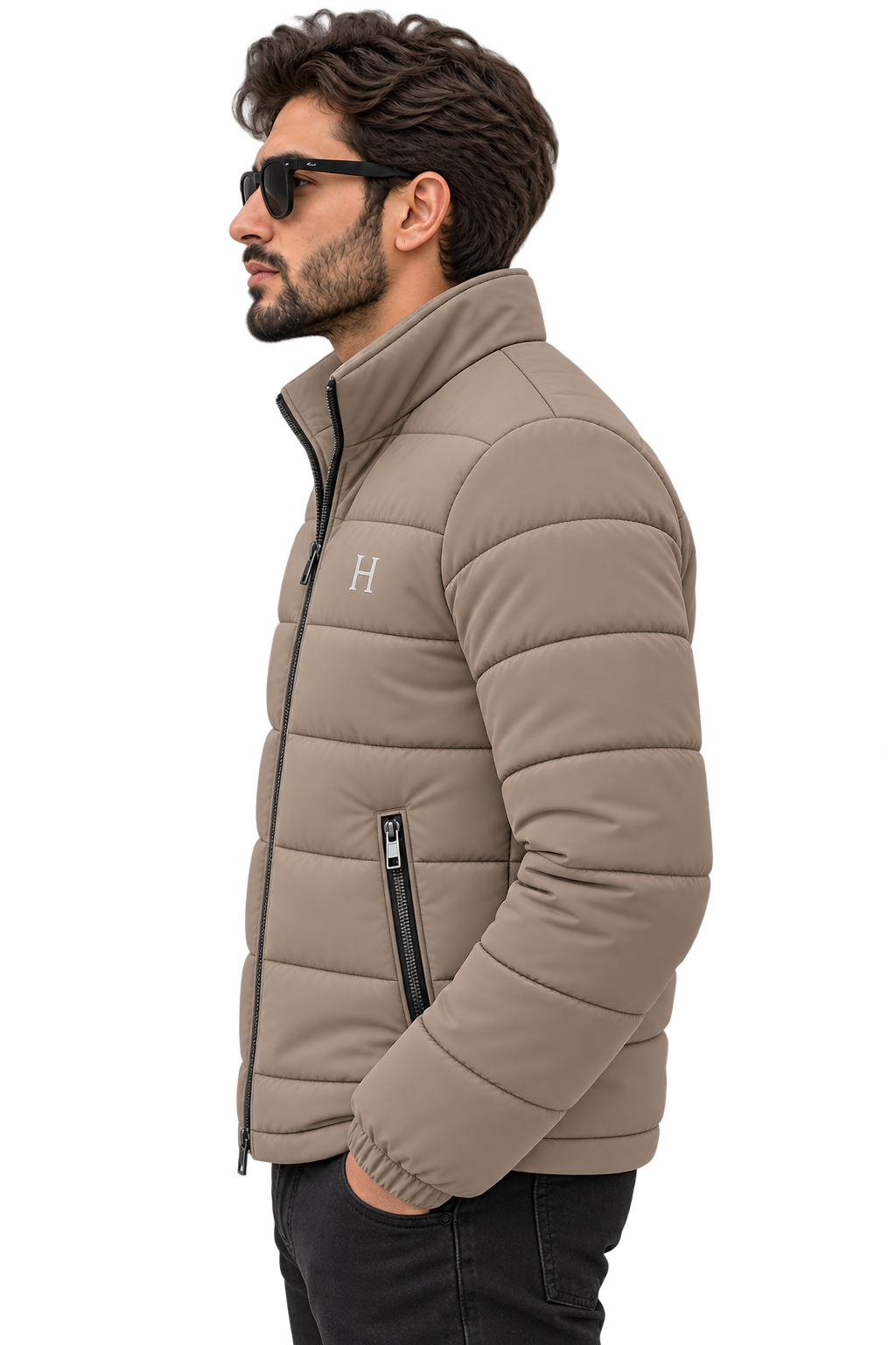 Essential Puffer Jacket - Taupe