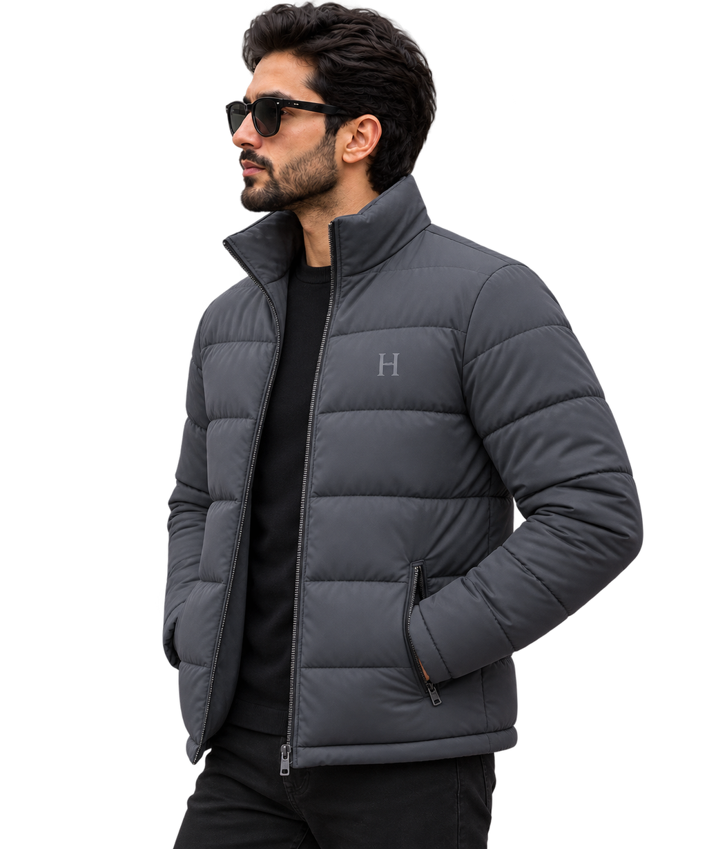 Essential Puffer Jacket - Steel Grey