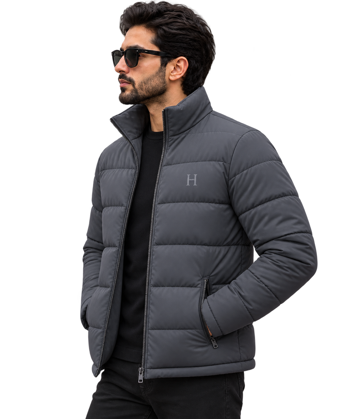 Essential Puffer Jacket - Steel Grey