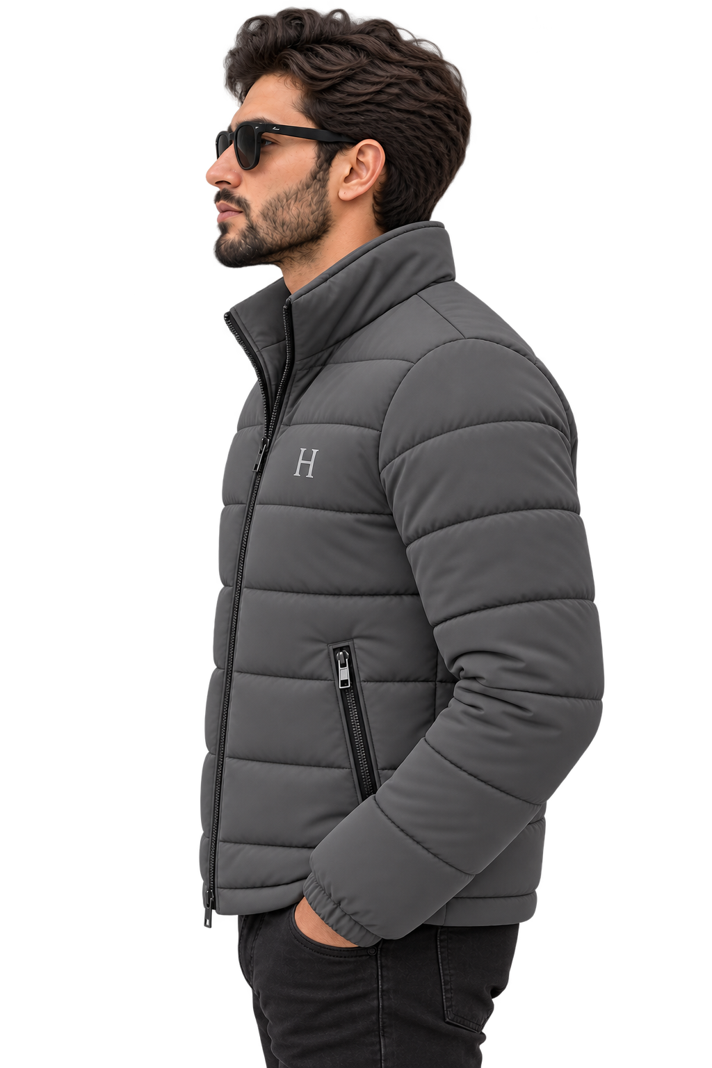 Essential Puffer Jacket - Charcoal Grey