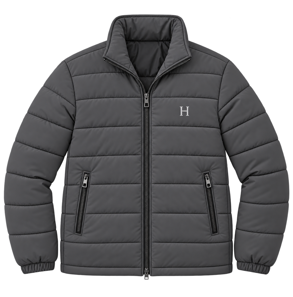 Essential Puffer Jacket - Charcoal Grey