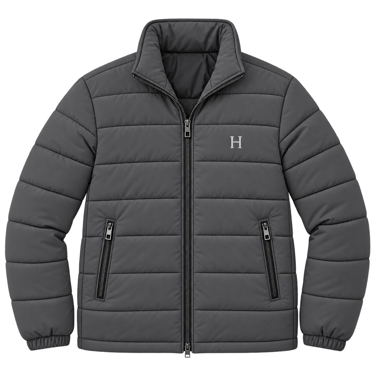 Essential Puffer Jacket - Charcoal Grey
