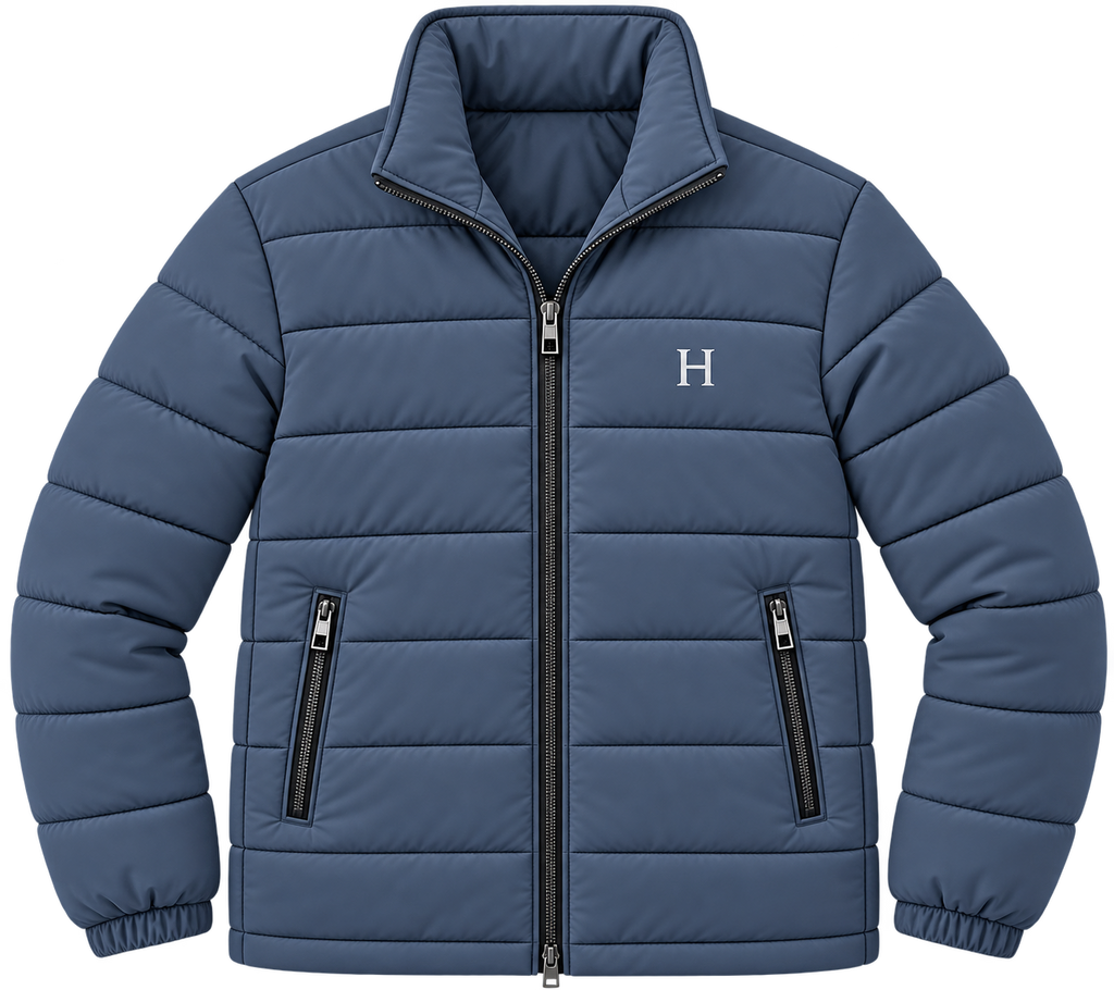 Essential Puffer Jacket - Slate Blue