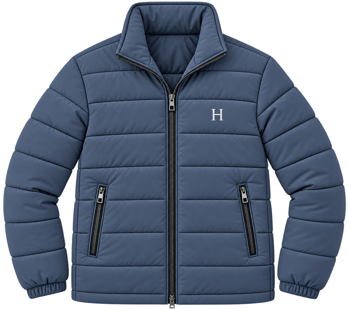 Essential Puffer Jacket - Slate Blue