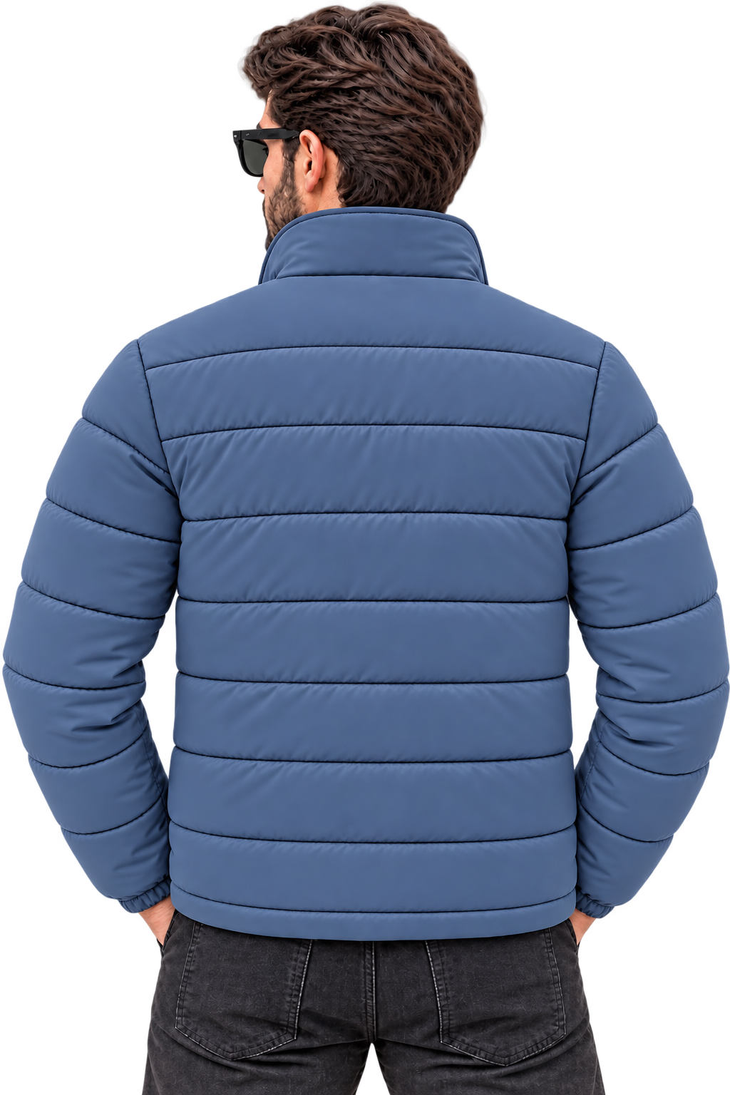 Essential Puffer Jacket - Slate Blue