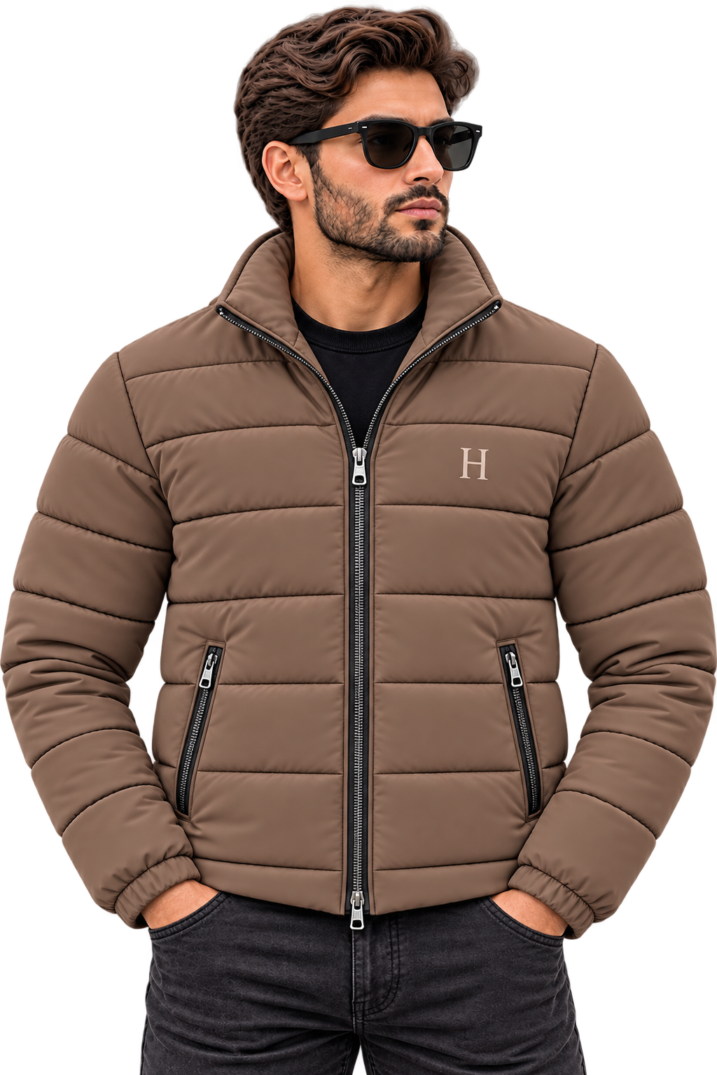 Essential Puffer Jacket - Mocha Brown