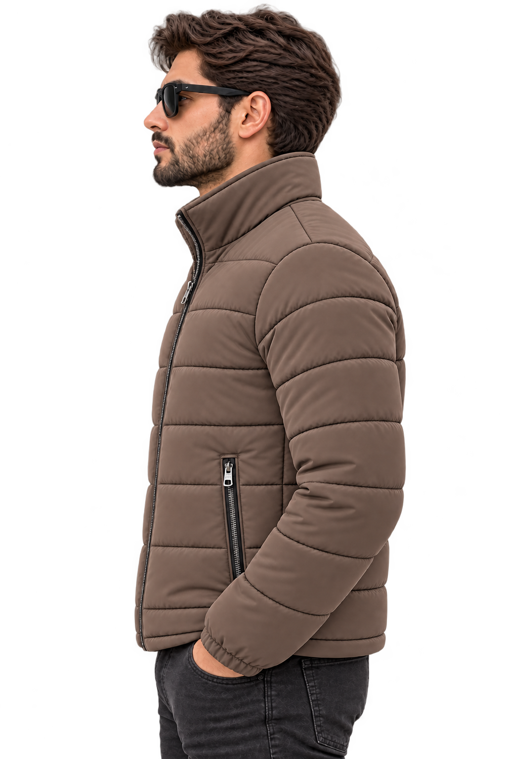 Essential Puffer Jacket - Mocha Brown